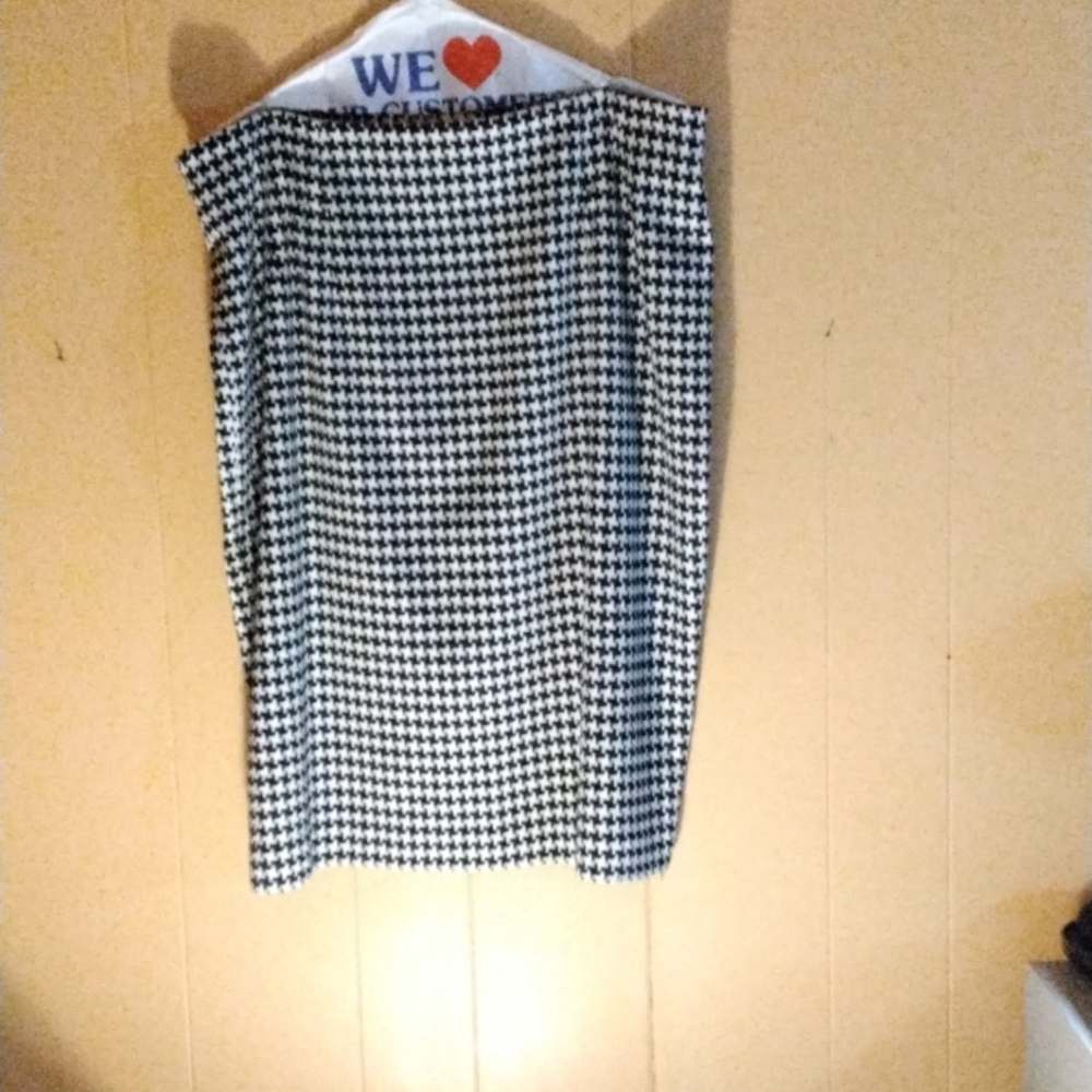 A houndtooth skirt